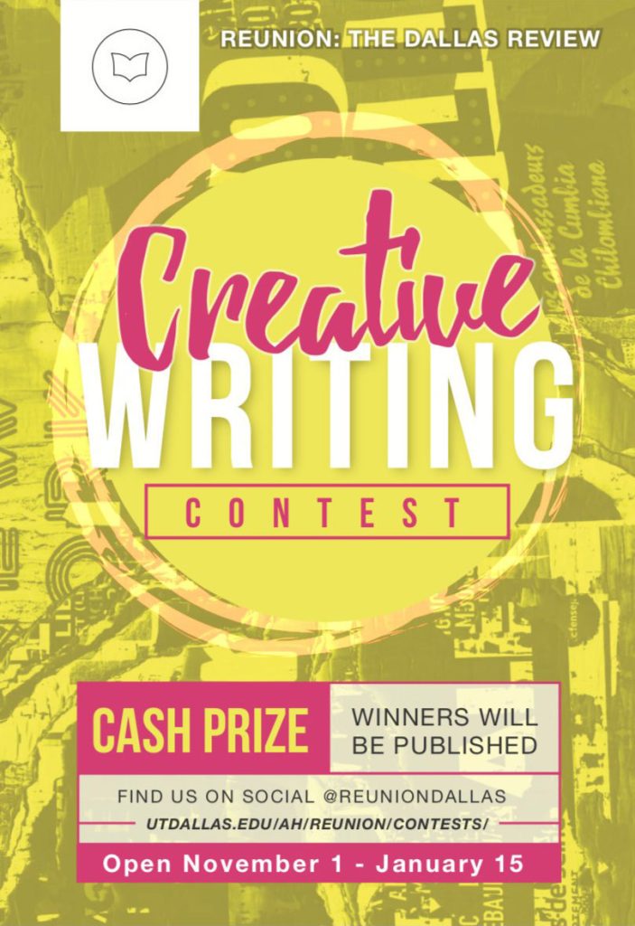 Creating Writing contest poster. Cash prize. Winners will be published.